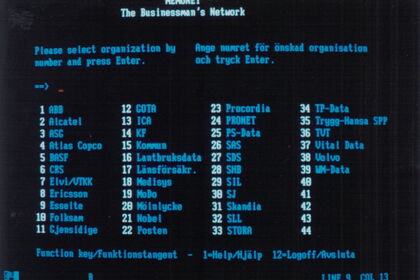 Screenshot von der Memonet-Benutzeroberfläche. (Screenshots waren damals abfotografierte Monitorihalte.)