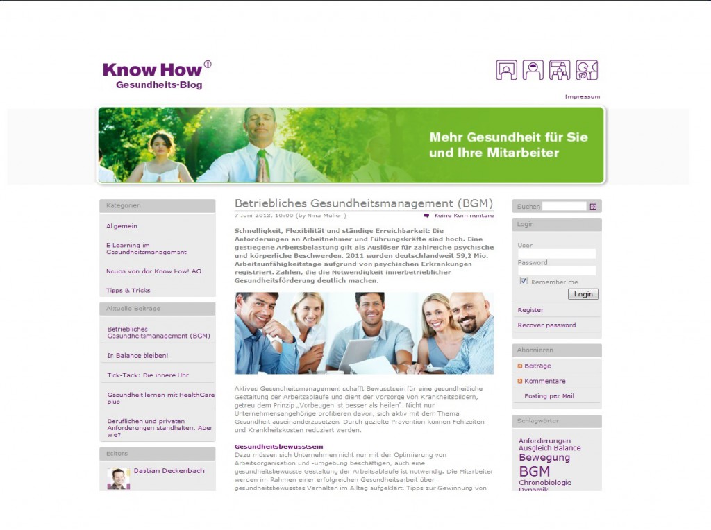 Know how Gesundheitsblog
